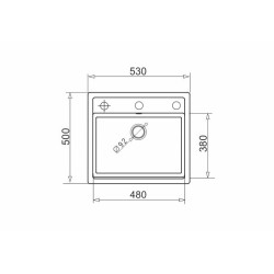Zlewozmywak PYRAMIS CAMEA 53x50 1B Szary beton