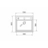 Zlewozmywak PYRAMIS CAMEA 53x50 1B Szary beton