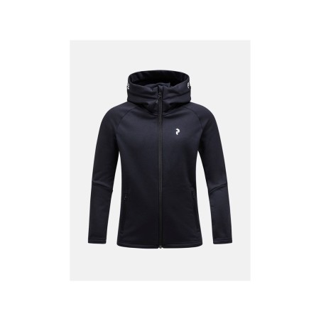 Bluza Peak Performance Junior Rider Zip Hood czarny