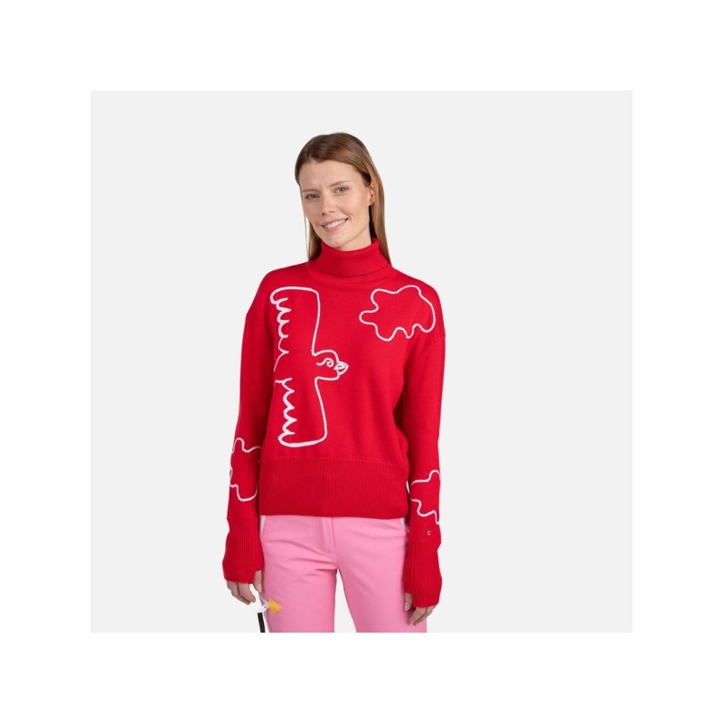 Sweter Rossignol W Jcc Roll Neck czerwony