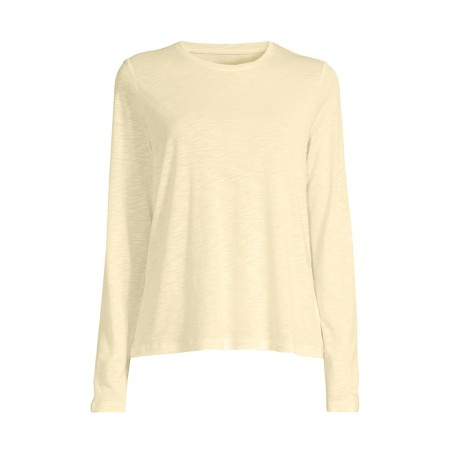 Koszulka damska treningowa Casall Soft Texture Long Sleeve żółty