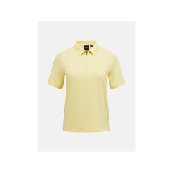 Koszulka PEAK PERFORMANCE W Comfort Zip Polo Żółty