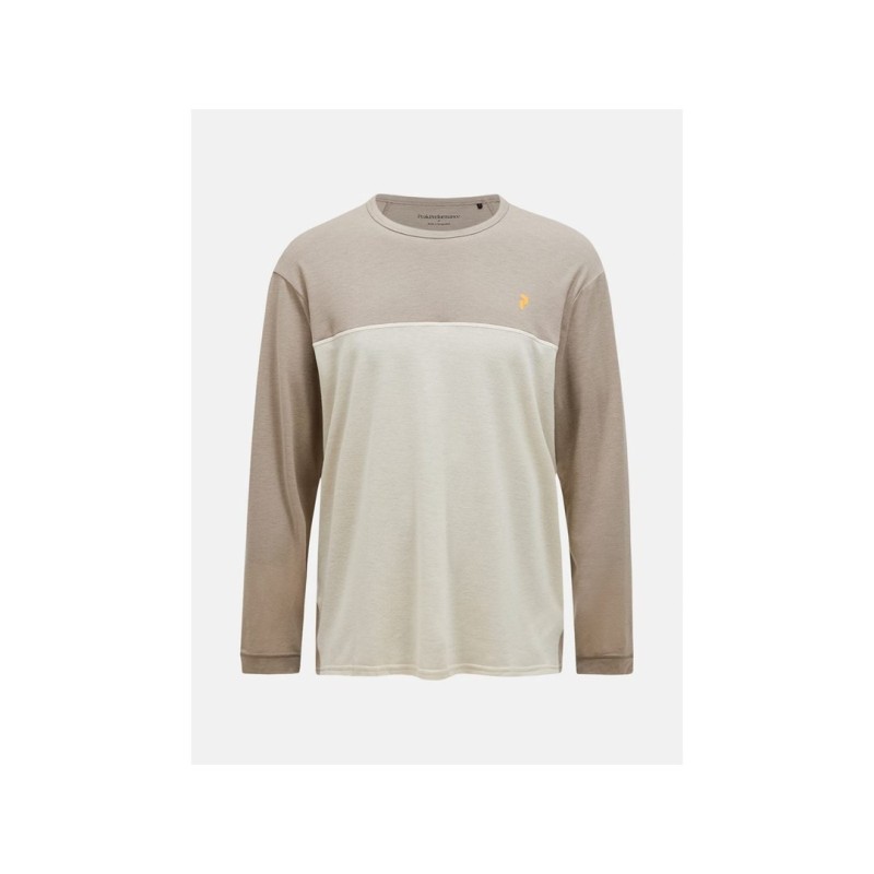 Koszulka PEAK PERFORMANCE M Trail Wool Blend LS beżowy
