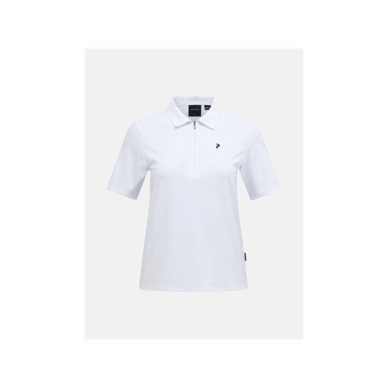 Koszulka PEAK PERFORMANCE W Comfort Zip Polo biały