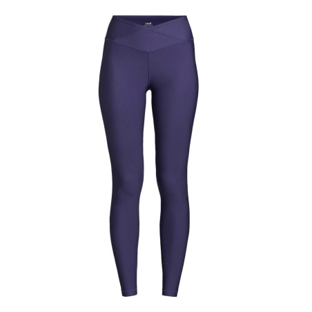 Legginsy damskie z wysoką talią Casall Overlap High Waist Tights fioletowy