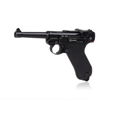 Wiatrówka pistolet RANGER P08 Parabellum KWC kal. 4,5 BBs BLOW BACK 21 strz. FULL METAL CO2 (AAKCMB410AZB)