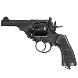 Rewolwer WEBLEY MKVI .455 Police kal.4,5 mm Diabolo łuski 6-strzał. lufa 4" CO2 Black Ekp do17J