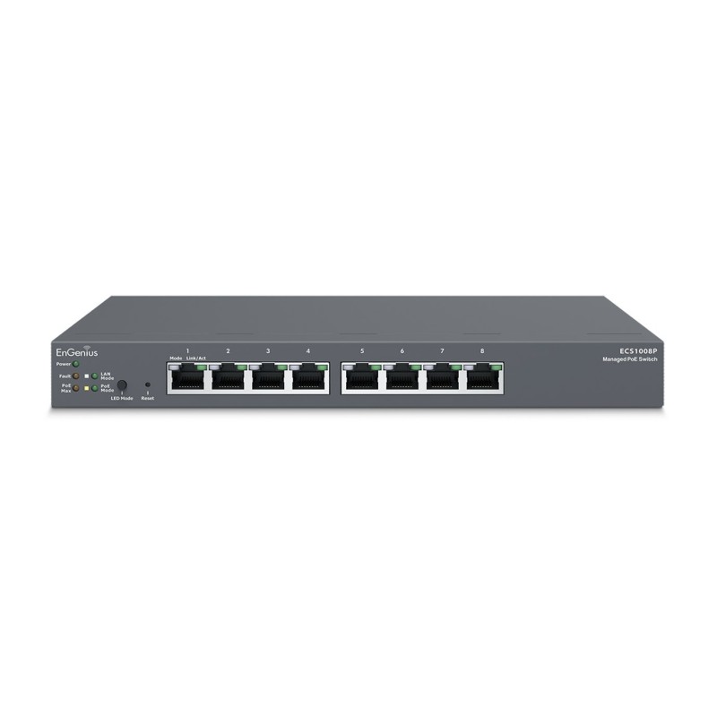 Switch zarządz. 8xRJ45 GbE PoE 55W, EnGenius Cloud Switch zarządz. 8xRJ45 GbE PoE 55W, EnGenius Cloud
