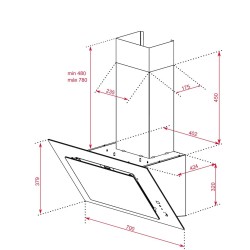 Teka OKAP PRZYŚCIENNY SKOŚNY DVT 78660 TBS BK