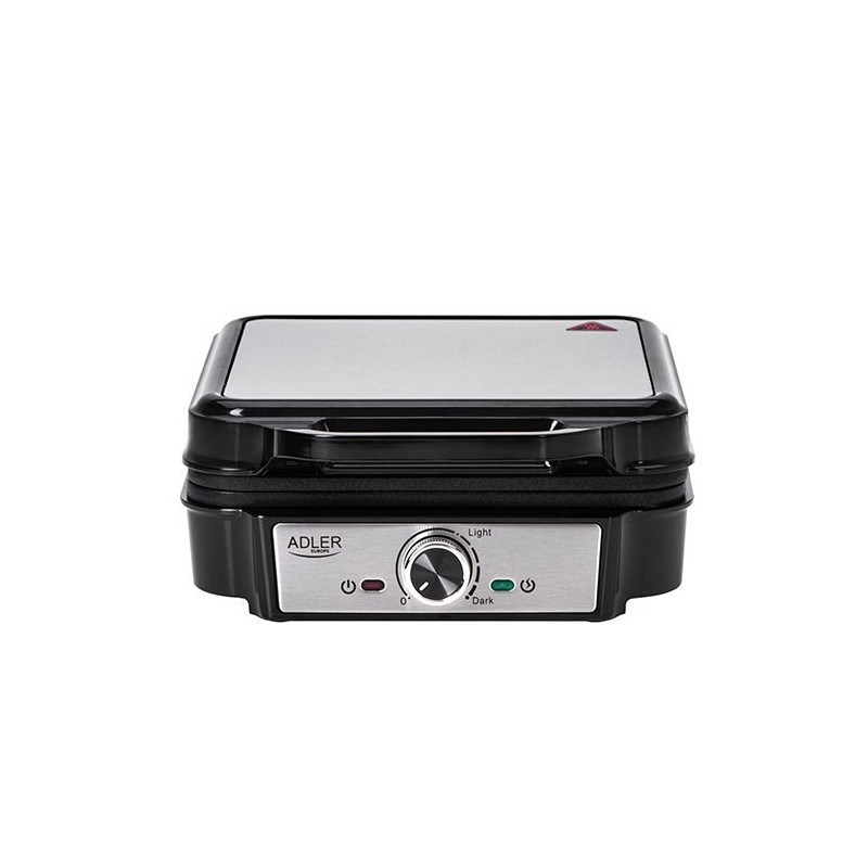 Adler AD 3083 gofrownica 4 gofry 1800 W Czarny, Srebrny Adler AD 3083 gofrownica 4 gofry 1800 W Czarny, Srebrny