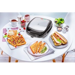 Tefal SW341D12 toster 700 W Czarny, Stal nierdzewna
