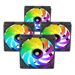 TACENS MARS MF-SI4KIT FANS 120 ARGB x4 BK- wentylatory+hub+pilot (TACMARS-MFSI4KIT)