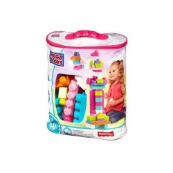 Klocki Mega Bloks First Builders CYP72/DCH63 80 elementów Torba niebieska