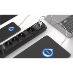 Listwa zasilająca ACAR S6 USB A+C 5M 6X 230V PL PD 3.0 QC czarna