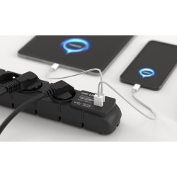 Listwa zasilająca ACAR S6 USB A+C 5M 6X 230V PL PD 3.0 QC czarna