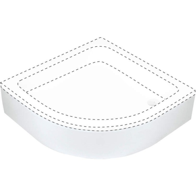 Deante PLUS II Osłona brodzika półokrągła 80 cm