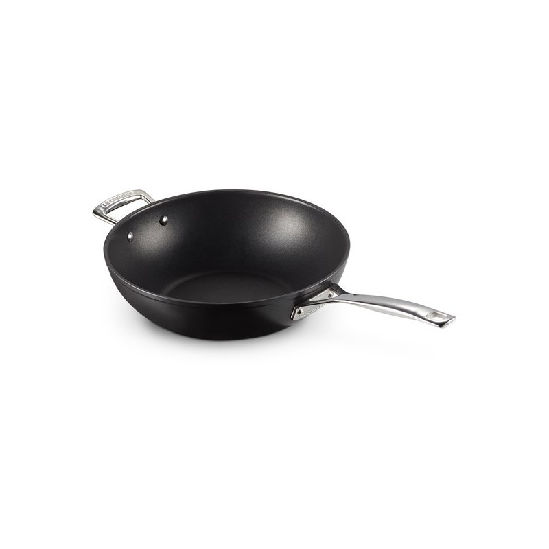 Le Creuset hartowany nieprzywierający Stir-Fry srebrny 30cm