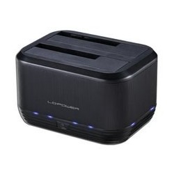 LC-Power LC-DOCK-U3-III stacja dokująca do dysków twardych USB 3.2 Gen 1 (3.1 Gen 1) Type micro-B Czarny