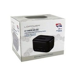 LC-Power LC-DOCK-U3-III stacja dokująca do dysków twardych USB 3.2 Gen 1 (3.1 Gen 1) Type micro-B Czarny