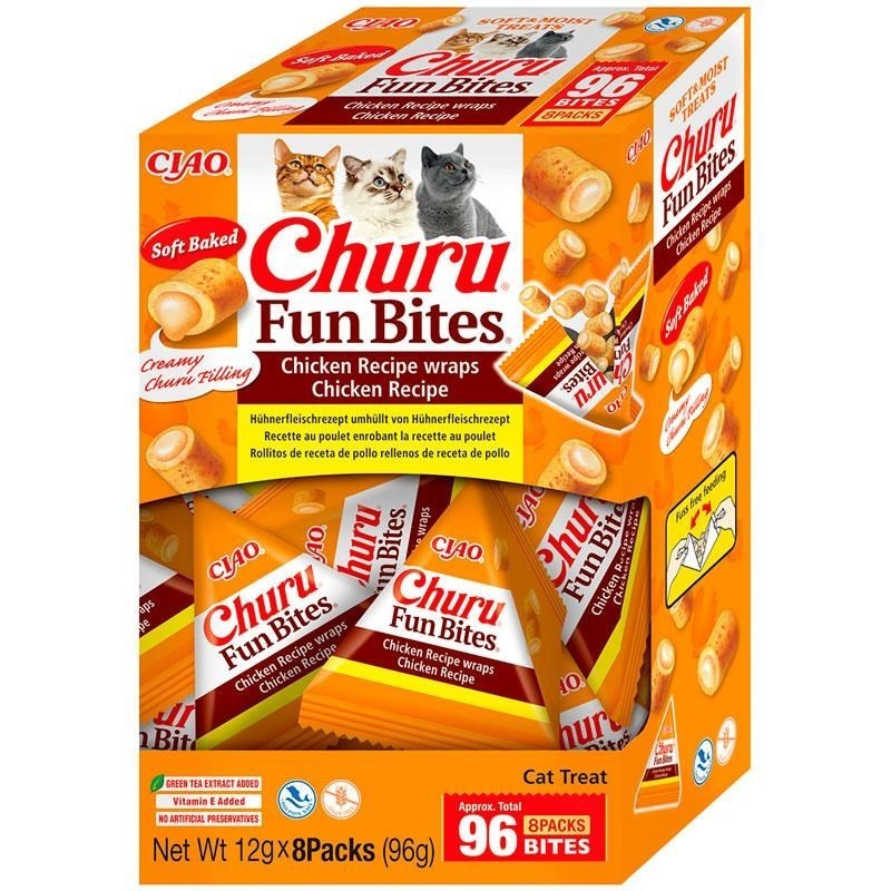 INABA CAT FUN BITES CHICKEN RECPIE przysmak dla kota 8x12g (96g) INABA CAT FUN BITES CHICKEN RECPIE przysmak dla kota 8x12g (96g)