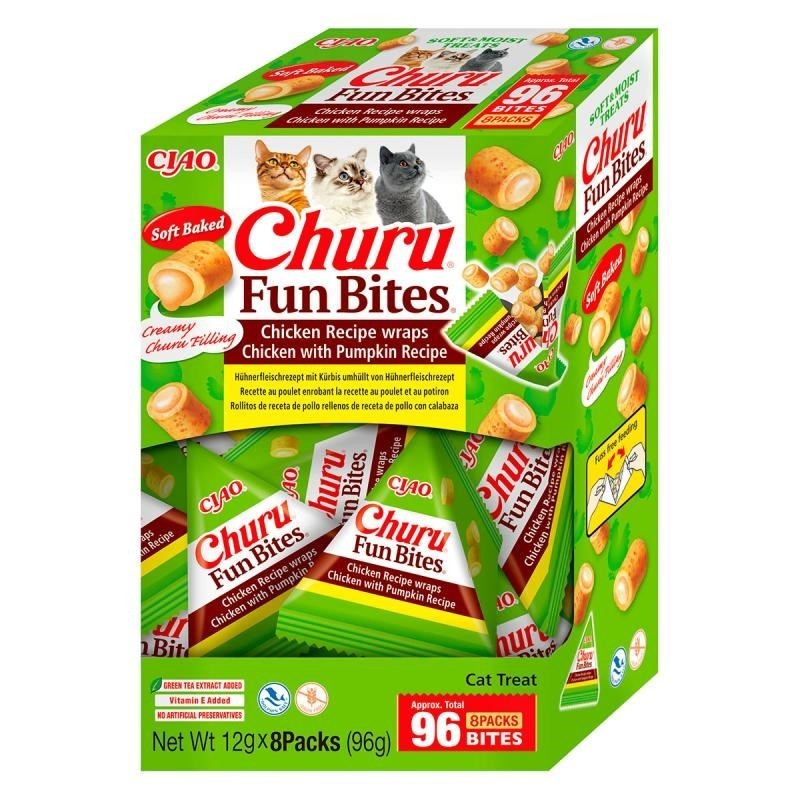 INABA CAT FUN BITES CHICKEN & PUMPKIN przysmak dla kota 8x12g (96g) INABA CAT FUN BITES CHICKEN & PUMPKIN przysmak dla kota 8x12g (96g)