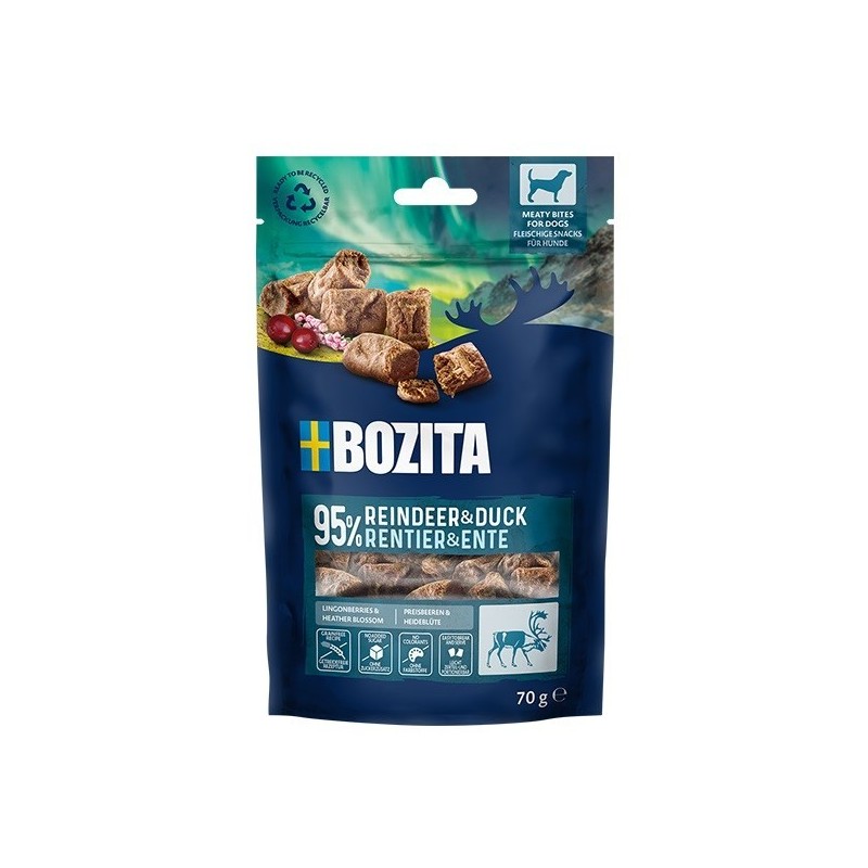 BOZITA Meaty Bites renifer,kaczka przysmak pies 70g BOZITA Meaty Bites renifer,kaczka przysmak pies 70g