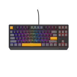 GENESIS Thor 230 TKL klawiatura Gaming USB + RF Wireless + Bluetooth QWERTY Czarny, Szary, Pomarańczowy
