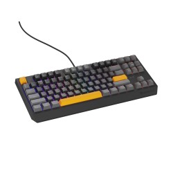 GENESIS Thor 230 TKL klawiatura Gaming USB + RF Wireless + Bluetooth QWERTY Czarny, Szary, Pomarańczowy