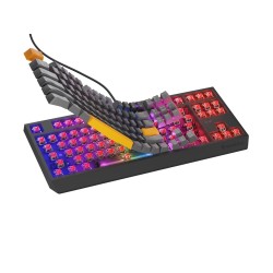 GENESIS Thor 230 TKL klawiatura Gaming USB + RF Wireless + Bluetooth QWERTY Czarny, Szary, Pomarańczowy