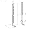 MACLEAN UCHWYT VESA NA SOUNDBAR UNIWERSALNY, 15KG MAX MC-334