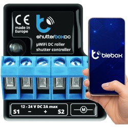 BLEBOX shutterBoxDC v2 moduł i/o WiFi 2x wej. binarne 2x wyj. przekaźnikowe 230V