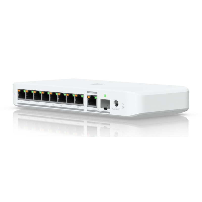 Switch Ubiquiti USW-Flex-2.5G-8-PoE | 8x 2.5GbE RJ45, 1x 10GbE SFP+, 196W Switch Ubiquiti USW-Flex-2.5G-8-PoE | 8x 2.5GbE RJ45, 1x 10GbE SFP+, 196W