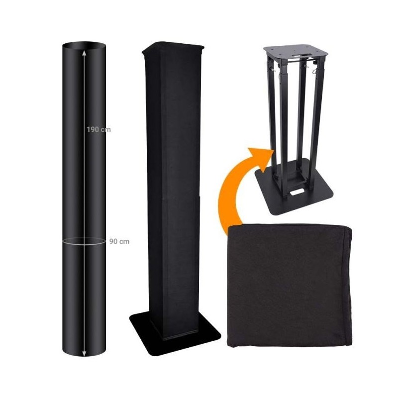 DNA TOTEM TOWER SCRIM BK materiał czarna lycra os.