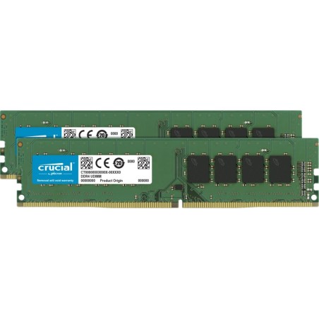 Pamięć RAM Crucial DDR4 - 16 GB: 2 x 8 GB - DIMM 288-pin - unbuffered