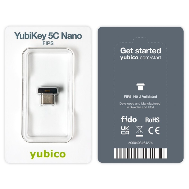 Klucz bezpieczeństwa YUBICO YubiKey 5C Nano USB-C USBC Klucz bezpieczeństwa YUBICO YubiKey 5C Nano USB-C USBC
