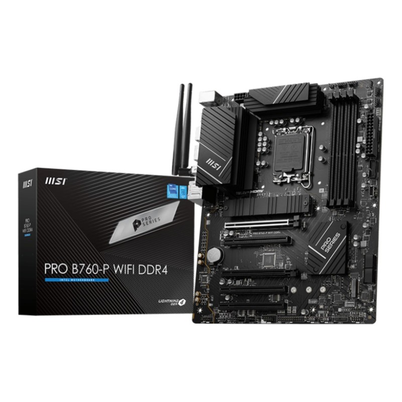 MSI PRO B760-P WIFI DDR4 płyta główna LGA 1700 ATX MSI PRO B760-P WIFI DDR4 płyta główna LGA 1700 ATX