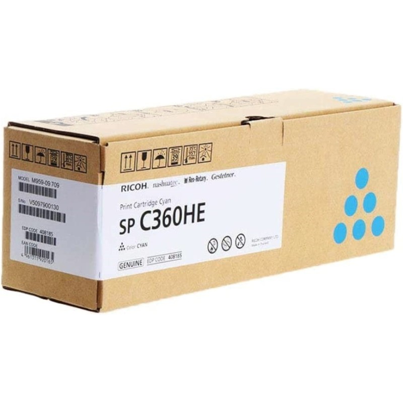 Ricoh Toner SP C360HE 408185 Cyan Ricoh Toner SP C360HE 408185 Cyan
