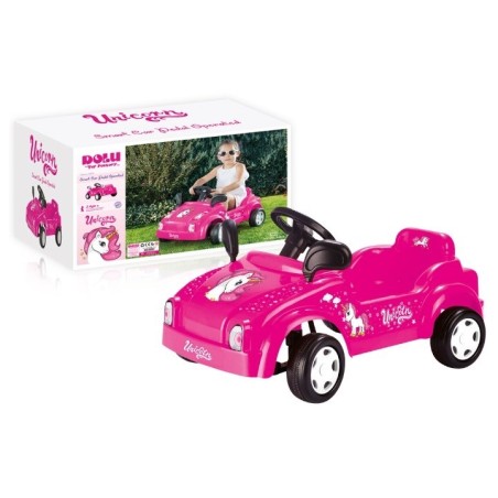 DOLU Unicorn auto na pedały różowe 2519 25197