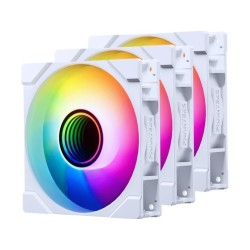 Wentylator PHANTEKS M25 Gen2 PWM D-RGB, 3-pak - odwrotne ostrze, 120mm, biały