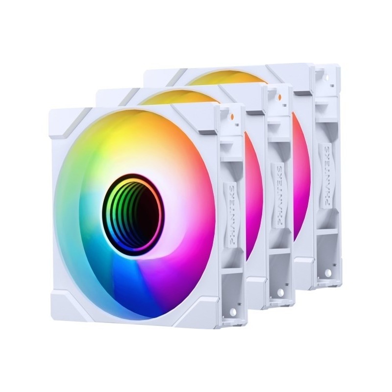 Wentylator PHANTEKS M25 Gen2 PWM D-RGB, 3-pak - odwrotne ostrze, 120mm, biały