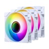 Wentylator PHANTEKS M25 Gen2 PWM D-RGB, 3-pak - odwrotne ostrze, 120mm, biały