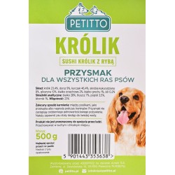 PETITTO- Sushi Królik z Rybą - Przysmak dla psa - 500g