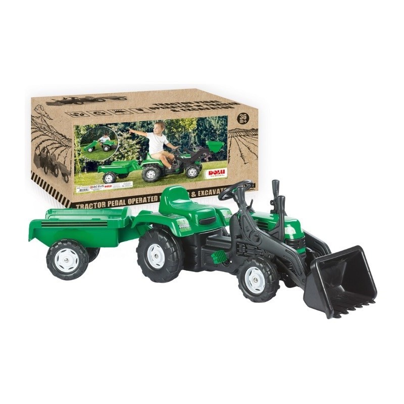 DOLU traktor-ładowarka na pedały z przyczepš 8048