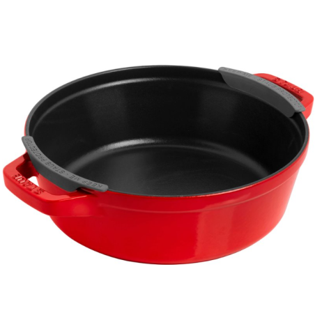 Zestaw 3 naczyń żeliwnych z pokrywką STAUB 40508-387-0 - czerwony 24 cm