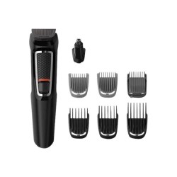 Philips MULTIGROOM Series 3000 Trymer do twarzy i włosów 8 w 1 z 8 nasadkami