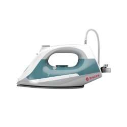 SINGER Steam Choice 1.0 Żelazko suche i parowe Płyta ceramiczna 2200 W Kolor Aqua, Biały