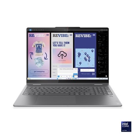 Laptop Lenovo Yoga 7 2-in-1 16ILL10, Luna Grey, 16" OLED, Touchscreen, WQXGA+, 2880 x 1800 pixels, Glossy, Intel Core Ultra 7,