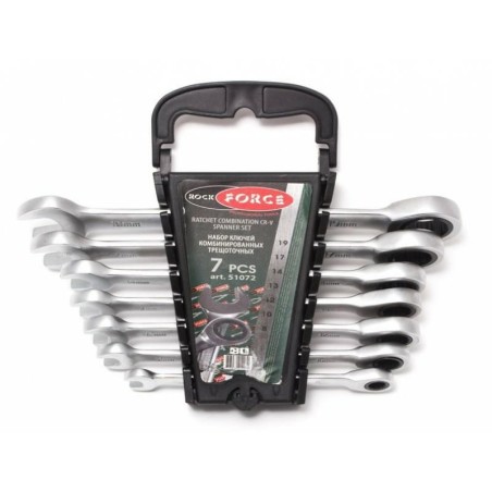ROCKFORCE KLUCZ PŁASKO-O.GRZ/KPL 7szt. 8-19mm