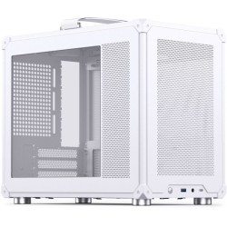 Obudowa PC Jonsbo C6 MAX, Mini Obudowa, Micro-ATX, Szkło Hartowane - Białe