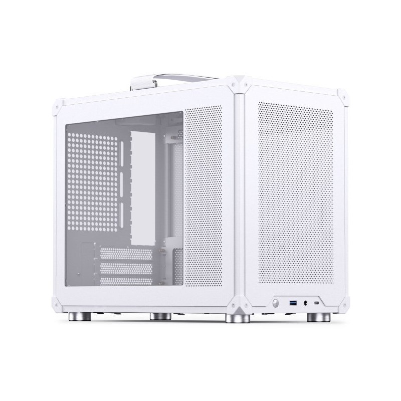 Obudowa PC Jonsbo C6 MAX, Mini Obudowa, Micro-ATX, Szkło Hartowane - Białe